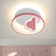 20" Modern Pink/White Cloud Dimmable LED Ceiling Light With Remote Control