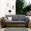 Lit de jour de patio extensible avec coussins moelleux - structure à base d'eau, coussins d'extérieur épais en brun et gris Relax in Comfort, brun / gris