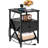 End Table with Charging Station, Bedside Table with Outlets, End Tables for Living Room, Night Stand with Storage for Bedroom-360202412