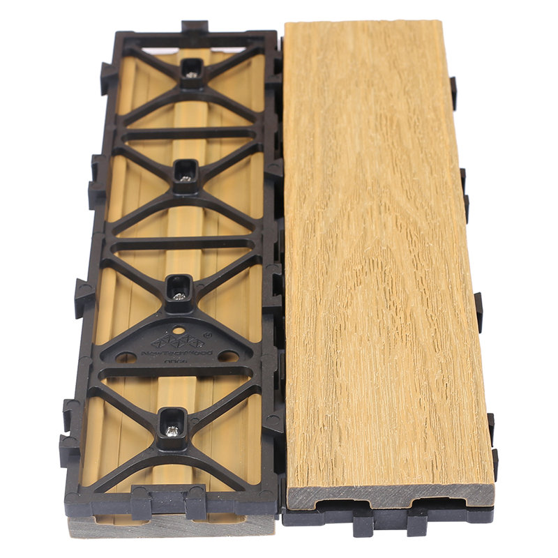 Carreau de terrasse simple à lattes en chêne anglais UltraShield Naturale 12 po x 3 po Quick, Chêne anglais