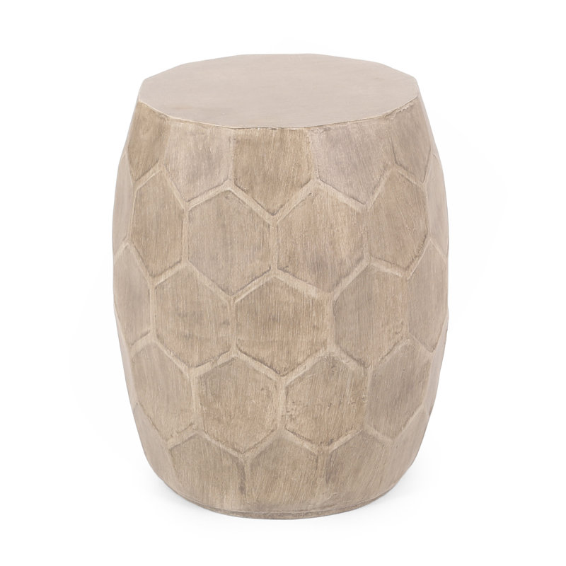 Outdoor Unique Honeycomb Pattern Side Table, Boho Design End Table, Small Accent Table