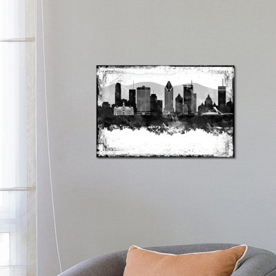 Montreal Black & White Film 1 Piece Wrapped Canvas Wall Art