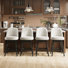 Tabouret de bar pivotant vintage avec pieds en bois massif