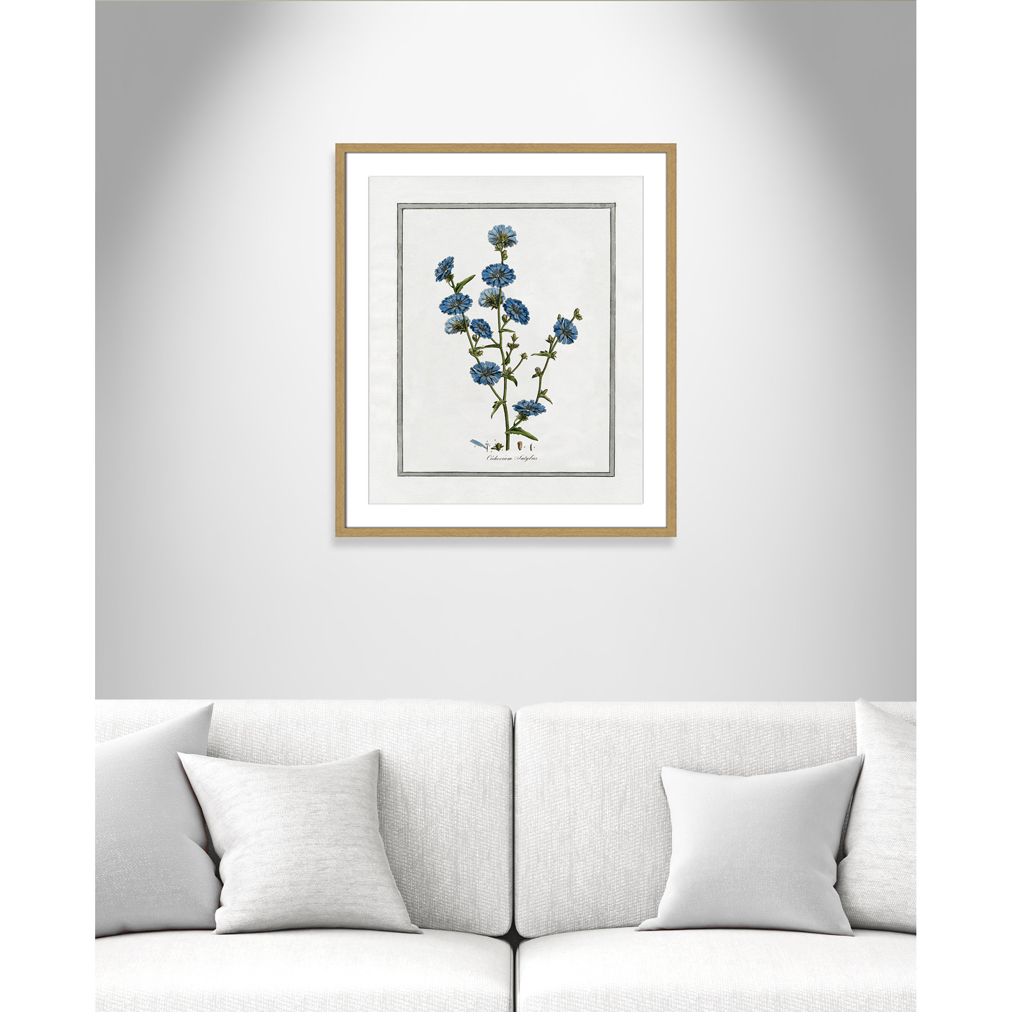 Soft Botanical I - Framed Art Full Bleed, Natural Framed, 21.5" W x 25.5" H