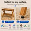 Banc de douche 24 po avec tablette en teck EcoDecors Obliquity-X