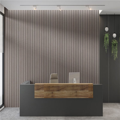 Murs en lattes de bois en polystyrène de 0,25 po Urban Stripes