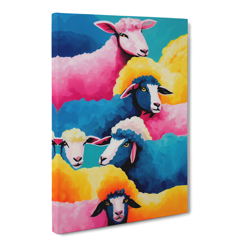 Sheep - Wrapped Canvas, 50cm H x 35cm W x 3cm D