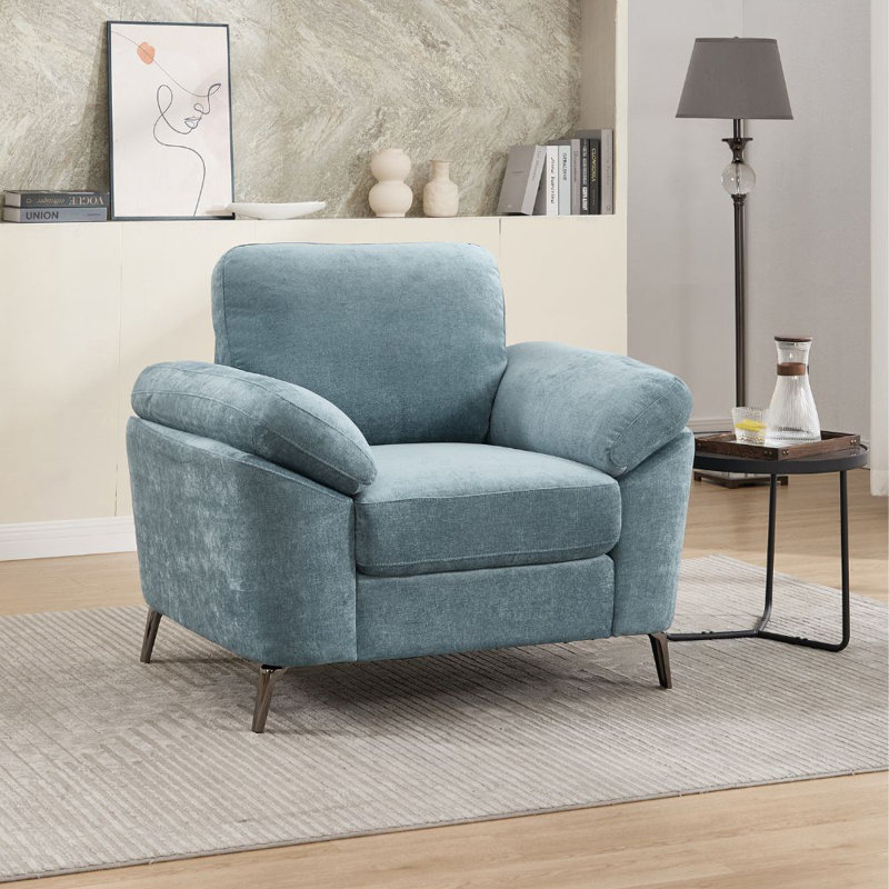 Debborah Upholstered Armchair, Teal