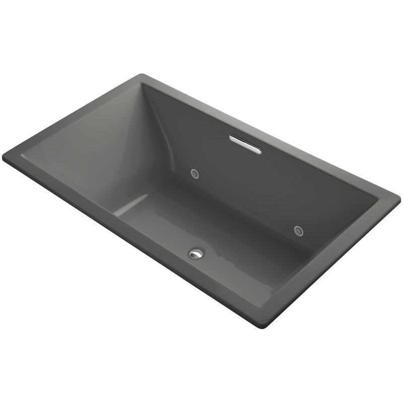 Underscore Vibracoustic 72" x 42" Whirpool Bathtub, Gris tonnerre