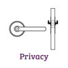 Linea Bertomani Poignée de porte avec rosace 52mm bronze