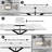 62.99’’-78.74’’ Extendable Dining Table For 4-8 People With White Marble Pattern , Expandable Tables For Small Spaces, Dining Room, Kitchen, Living Room-1169690038-1169690035
