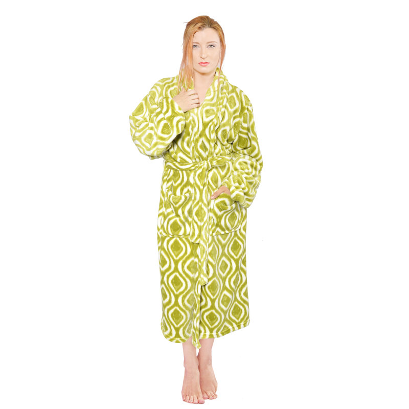 Peignoir moyen à veau avec poches polaire unisexe, Citron foncé, Petit