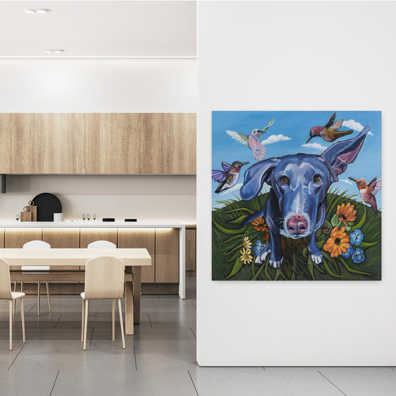 Art contemporain Babs N’ Birds, H 48 po x l 48 po
