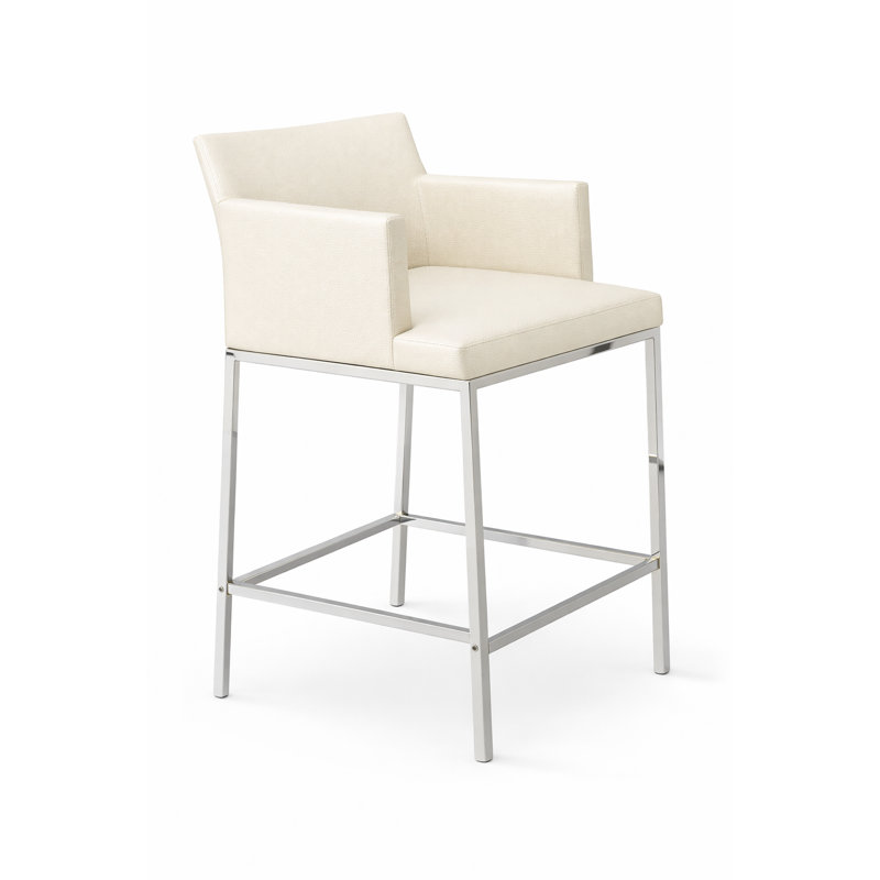 Soho Metal Counter & Bar Stool, Dark Gray Wool, Counter Stool (25" Seat Height)