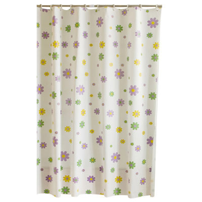 Rideau de douche imperméable 70,87 po x 78,74 po - Rideau de salle de bain en tissu avec ourlet lesté et œillets antirouille - Motif géométrique moderne lavable - Rideau décoratif neutre en polyester pour la salle de bain (fleurs, G)