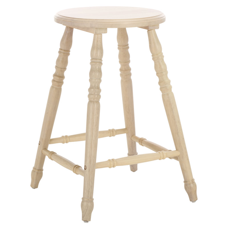Sidiko 24" Counter Stool, White Washed, Counter Stool (24" Seat Height)