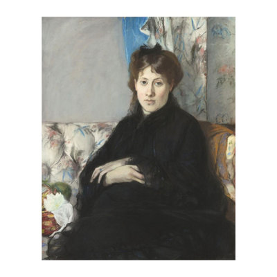 Portrait de madame Edma Pontillon né Edma Morisot soeur de l'artiste par Berthe Morisot