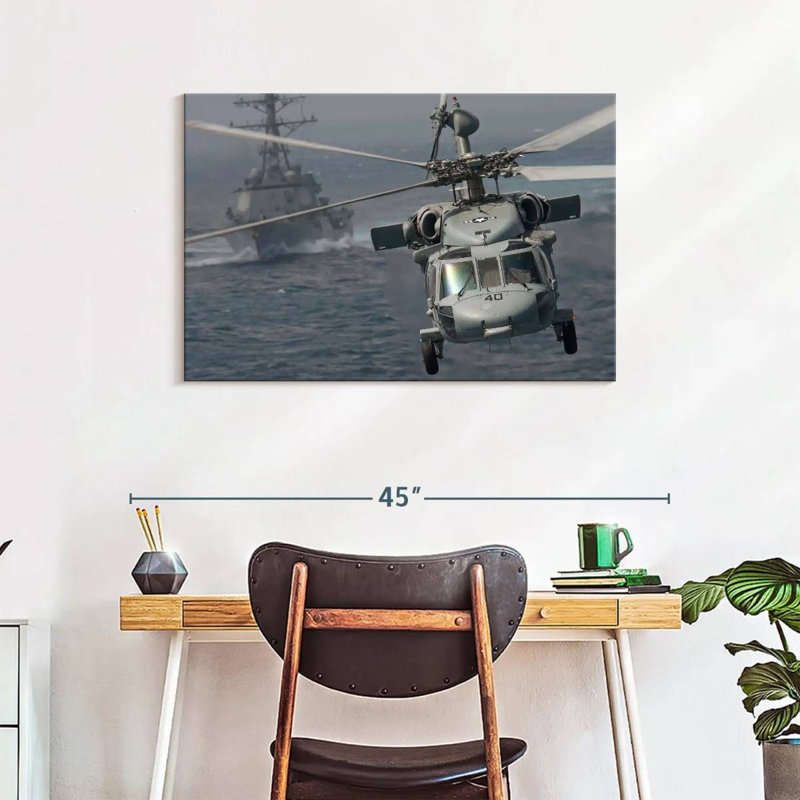 Mait Knighthawk Helicopter, 24" H x 36" W