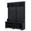 Hall Tree with Metal Hooks and Storage Space, Multi-Functional Entryway Coat Rack with Shoe Cubbies