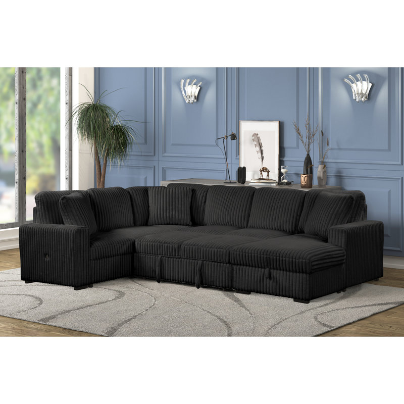 Modern Style Sectional Sofa with USB-C