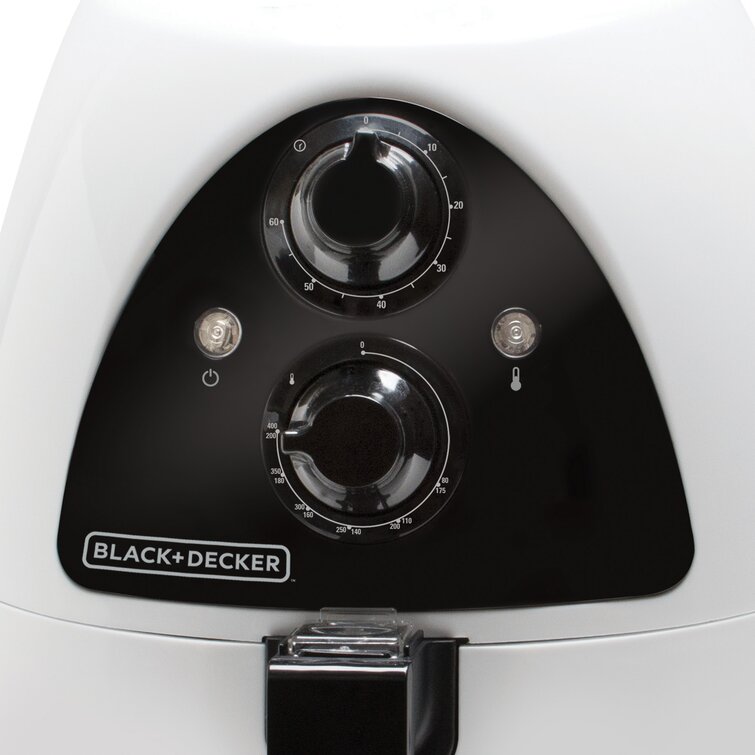 BLACK+DECKER Purify 2-Liter Air Fryer, White/Black, HF100WD