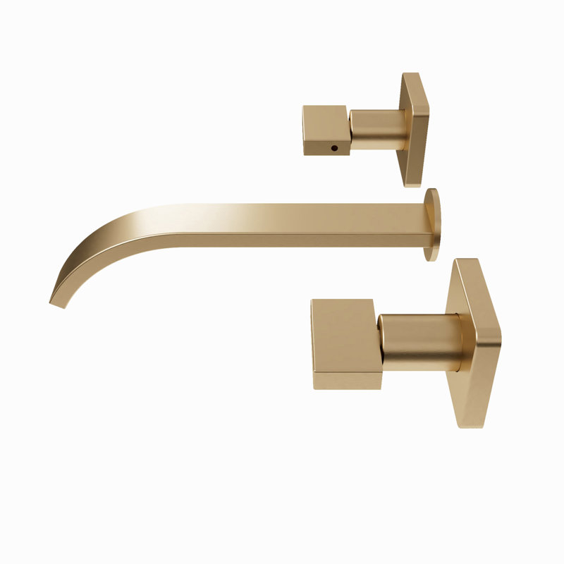 Robinet de baignoire mural DreamLine Chesapeake 2 po x 8 po, Laiton brossé