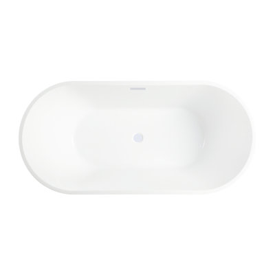Iris 59" x 29.5" Freestanding Soaking Acrylic Bathtub