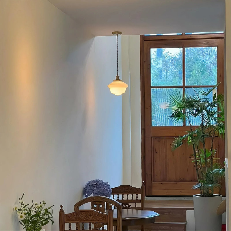 Schoolhouse Glass Hanging Pendant Lamp