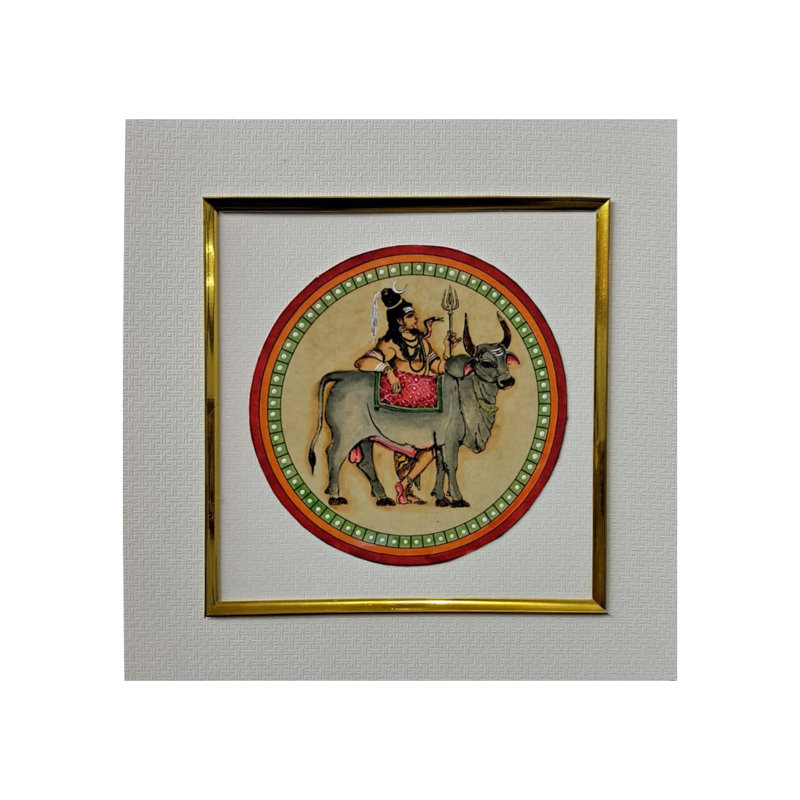 Peinture Ganjifa de lord Mahadev | Couleurs naturelles sur papier | Par Babita