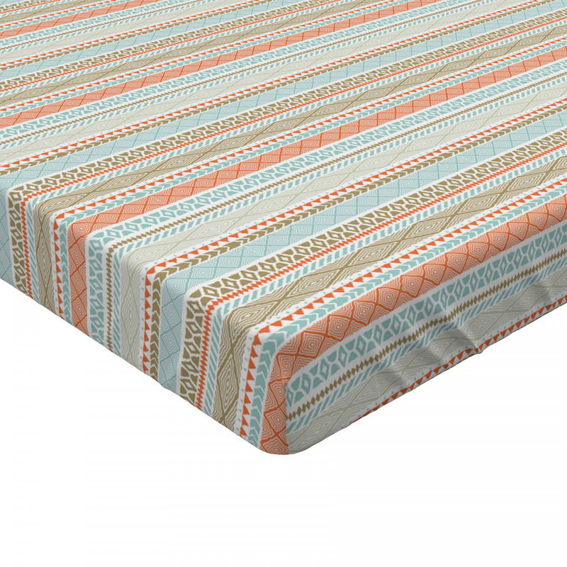 Microfiber Geometric Fitted Sheet, Full Fitted Sheet