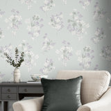 Laura Ashley Igerna Pale Duck Egg Blue Removable Wallpaper