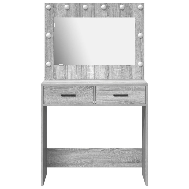 Grey Sonoma Engineered Wood 41 X 135 Cm Vanity Table