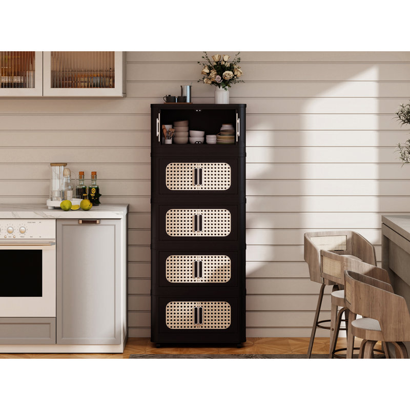 Armoire de rangement latérale en plastique de 20 po de style American Retro