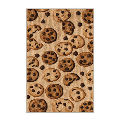 Washable Chocolate chip cookies Desserts Area Rug