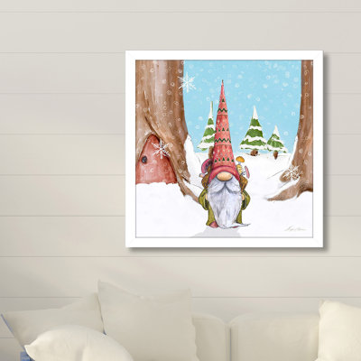 «Winter Gnome I», reproduction de peinture à l'aquarelle