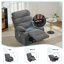 Fauteuil inclinable et berçant à 8 points de massage, fauteuil oscillant pivotant à 360 ° avec chauffage lombaire et porte-gobelets, 400 lb-1525743467