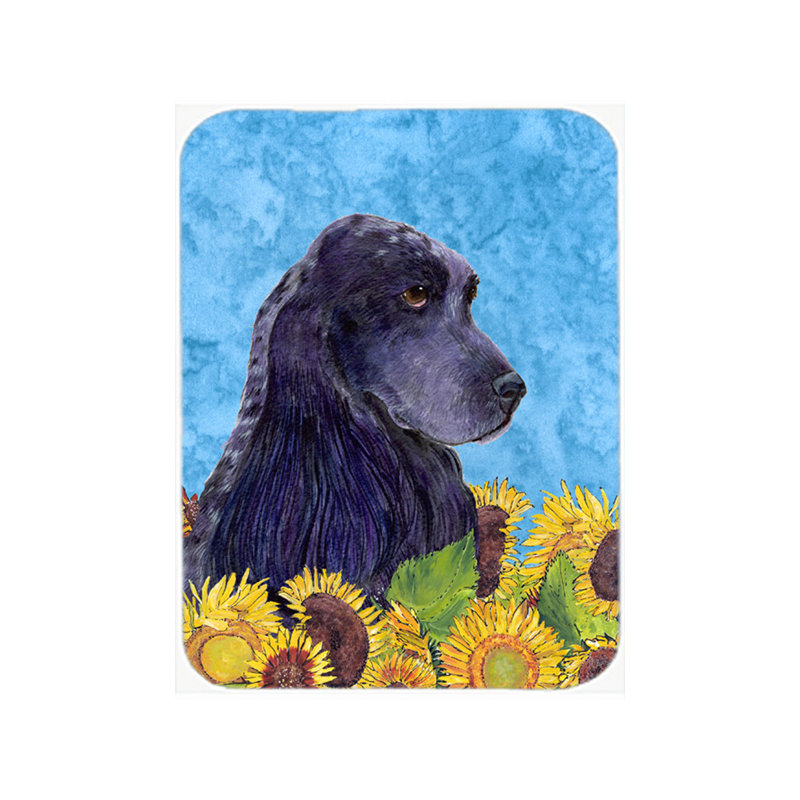East Urban Home Black Cocker Spaniel Glass Cutting Board