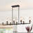 Alamin 8 - Light Dimmable Chandelier Black Farmhouse Chandelier Kitchen Island Chandelier Dining Room Light Fixtures over Table