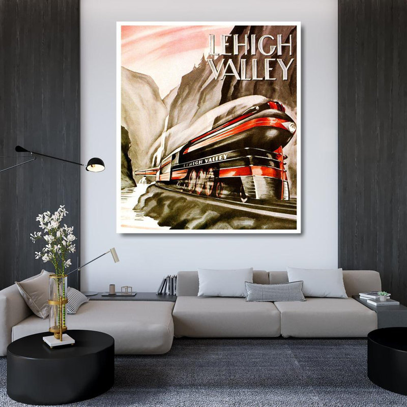 Art sur toile tendue à la main, collection Art Direct, titre: Lehigh Valley, H 41 po x l 36 po