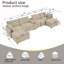Canapé modulaire en forme de U de 154 po avec repose-pieds Cloud-506725518