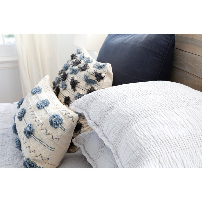 Housse de coussin lombaire rayée en coton Izzy