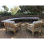 Fauteuil club en teck avec coussins Sunbrella