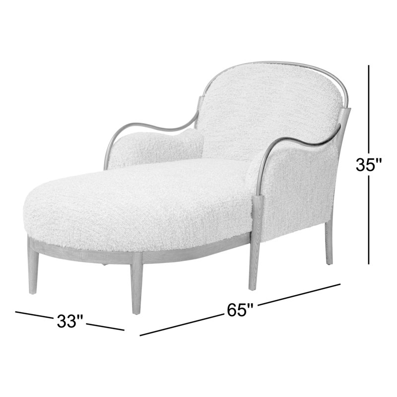Demi Chaise Lounge, Gray Acrylic