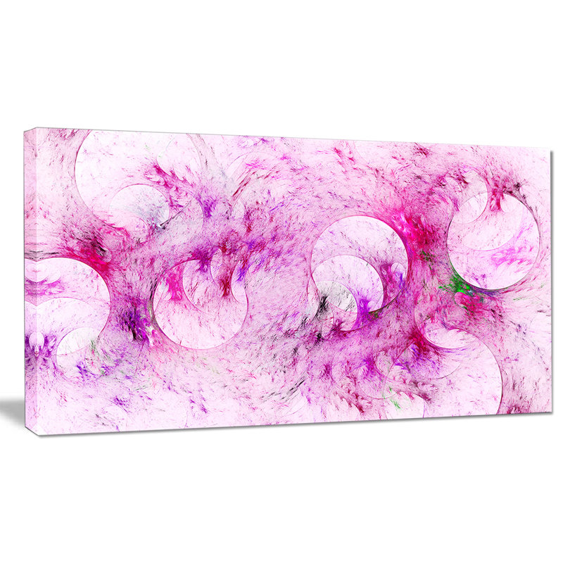 « rose blanc fractal glass texture », impression sur toile tendue, H 16 po x l 32 po x P 1 po