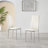 Edzard Chrome & White High Gloss Dining Table Set with 4 Luxury Faux Leather Dining Chairs-536074789