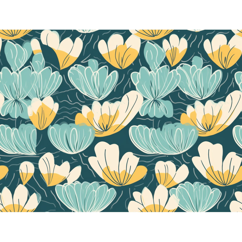 Rideaux à motif floral - 6091, L 20 po x L 82 po