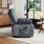 Fauteuil inclinable ergonomique 37,8 po avec massage chauffant et appui-tête réglable et rangement pour les bras-1220286383