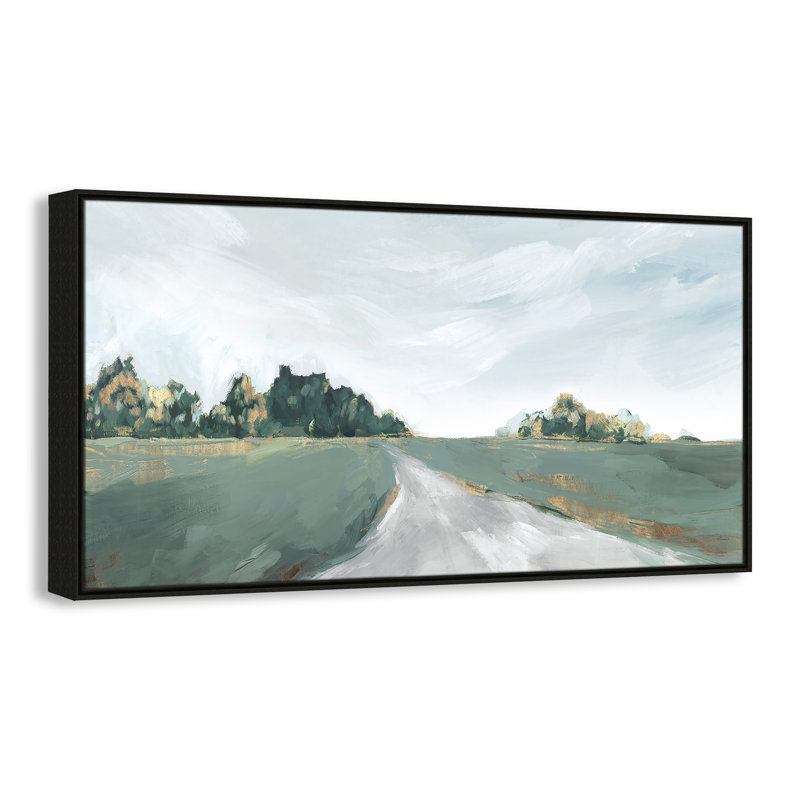 Field Of Dreams by Isabelle Z, Espresso Framed Canvas, 25.5" H x 49.5" W x 2" D