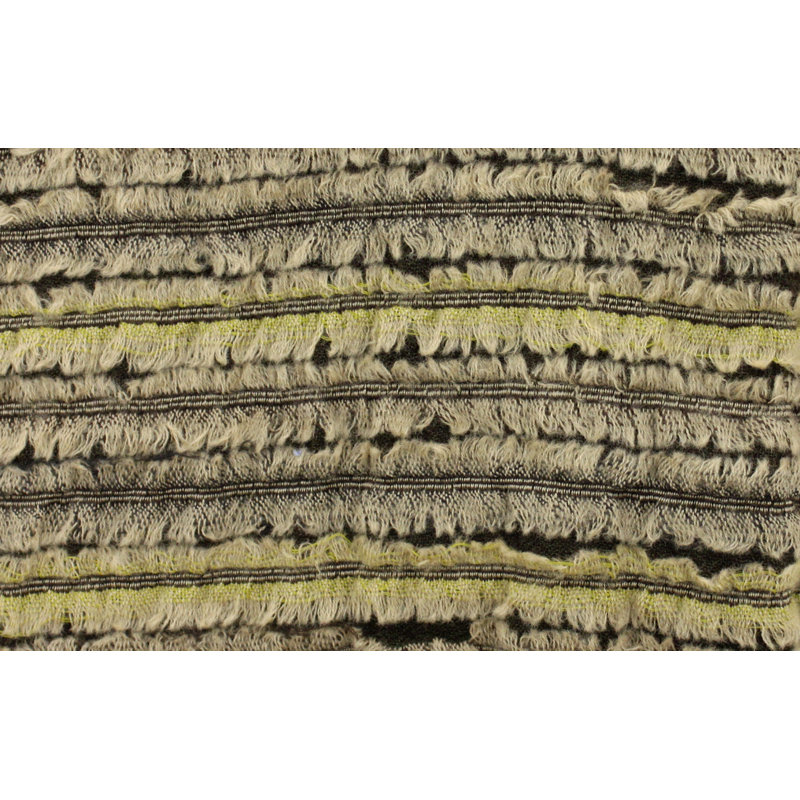 Jeté Ribbon Applique, Gris / Lime