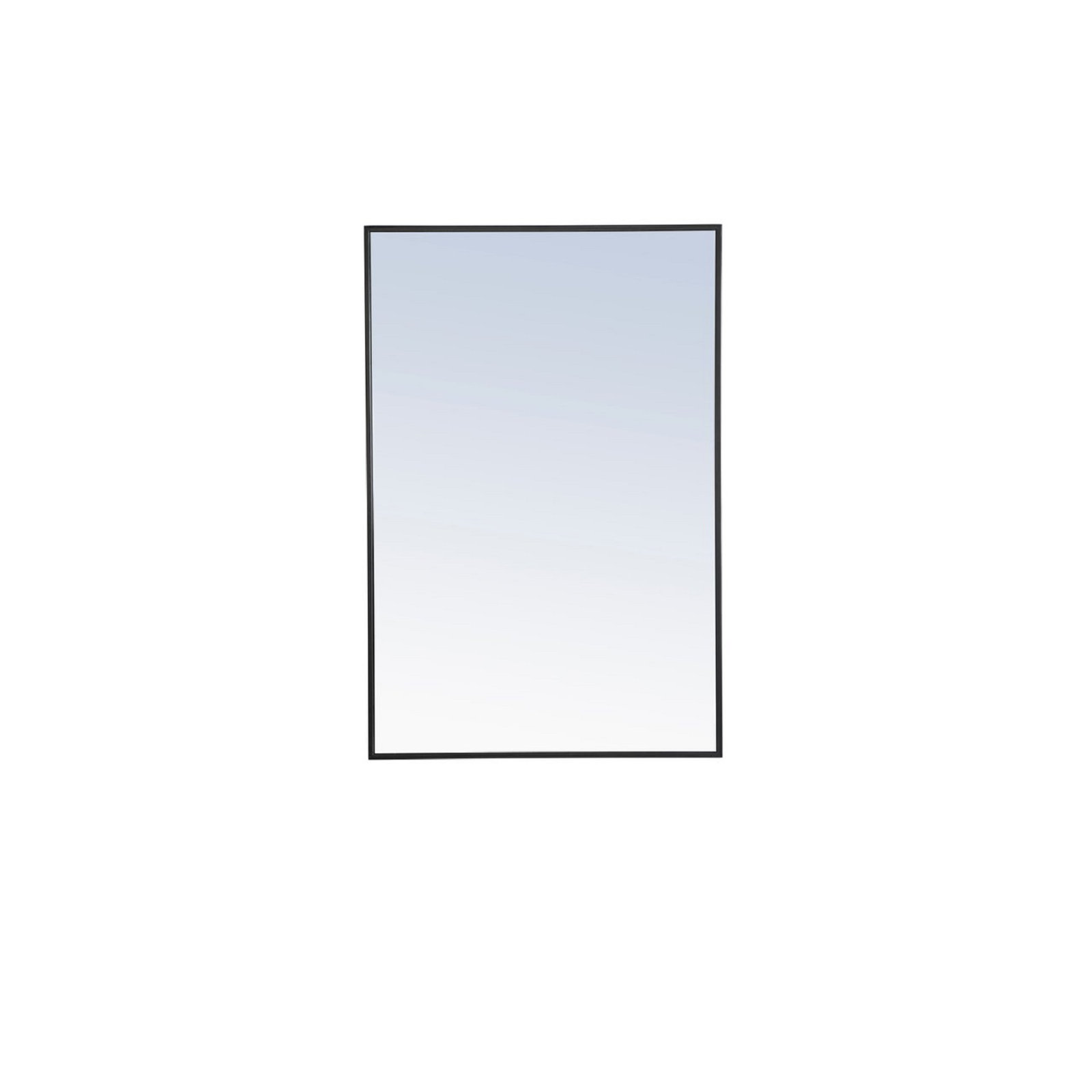 Sabine Metal Rectangle Wall Mirror, 42" x 28", Black